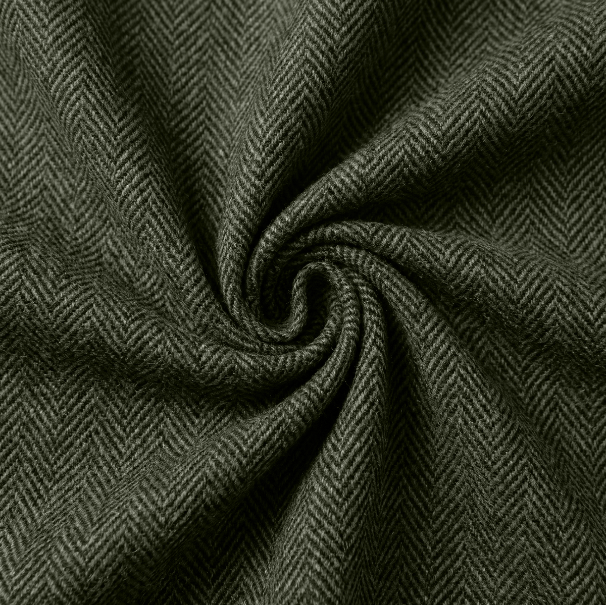 Aesido 2 Piece Double Button Notch Lapel Herringbone Tweed Men's Suit (Blazer+Pants)