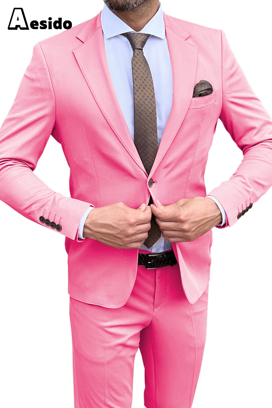 Effetti Suit Designer - 2 button Notch Lapel slim fit EF2N+V-8129 BROWN