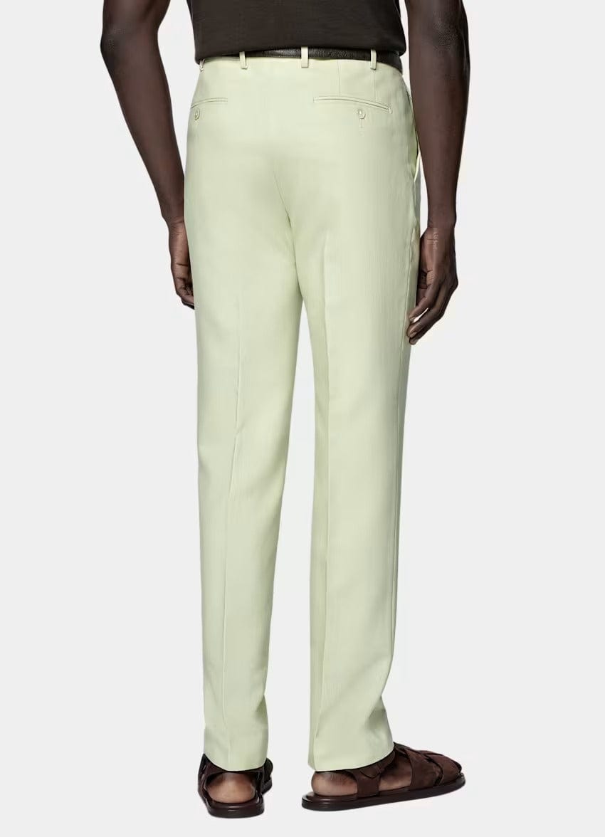 aesido 2 Piece Light Green Double Breasted Men's Suit