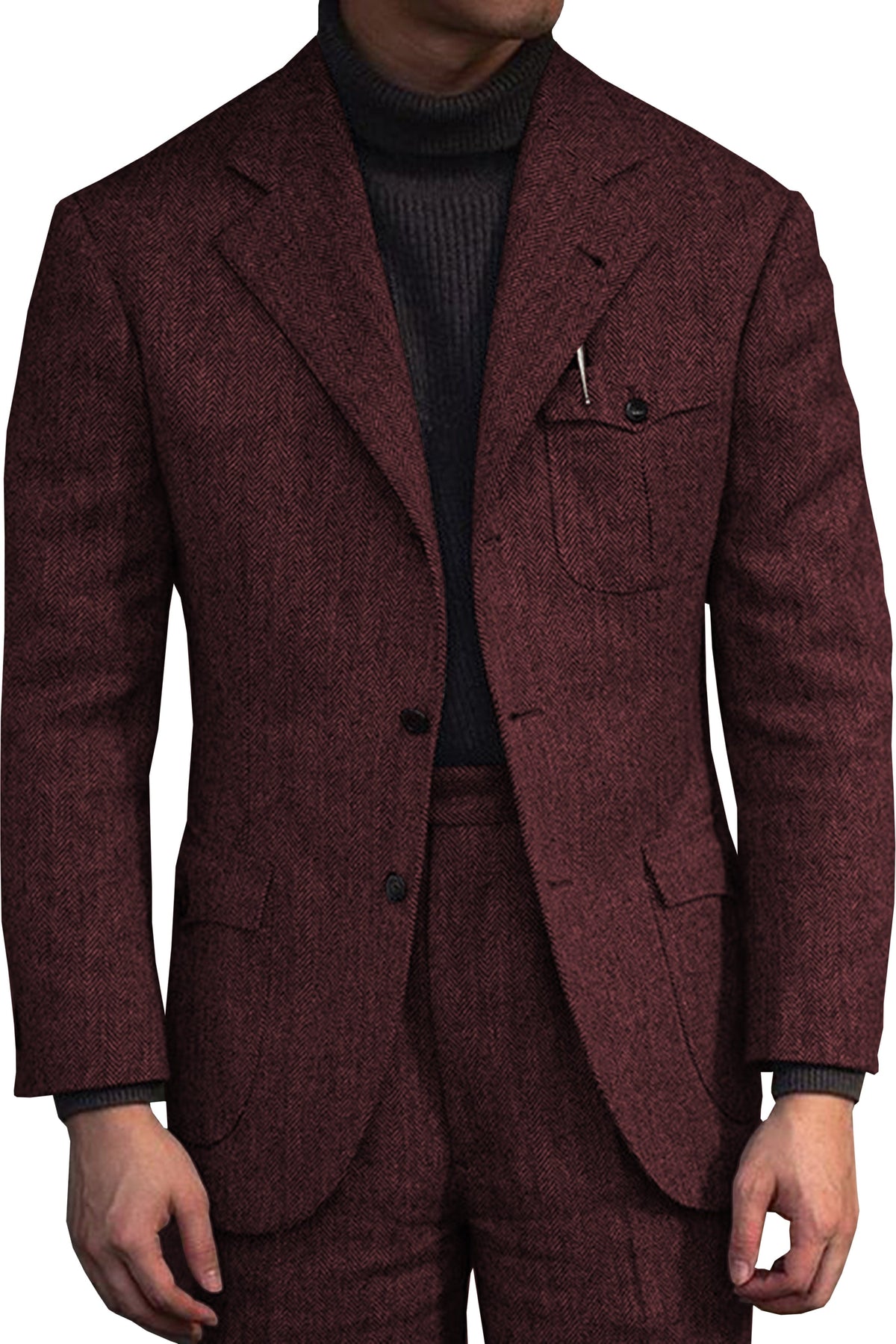 Elegant Single-Breasted Notched Lapel 3 Pieces Men's Wedding Suit