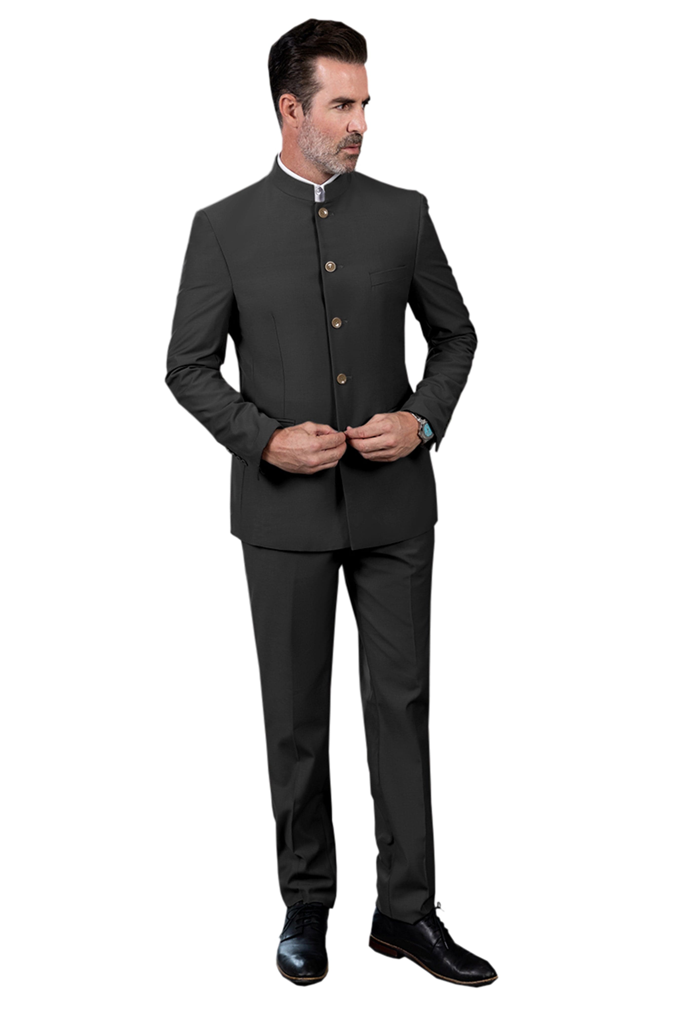 Aesido 2-Piece Men's Suit Blazer+Pants Stand Lapel $129.99