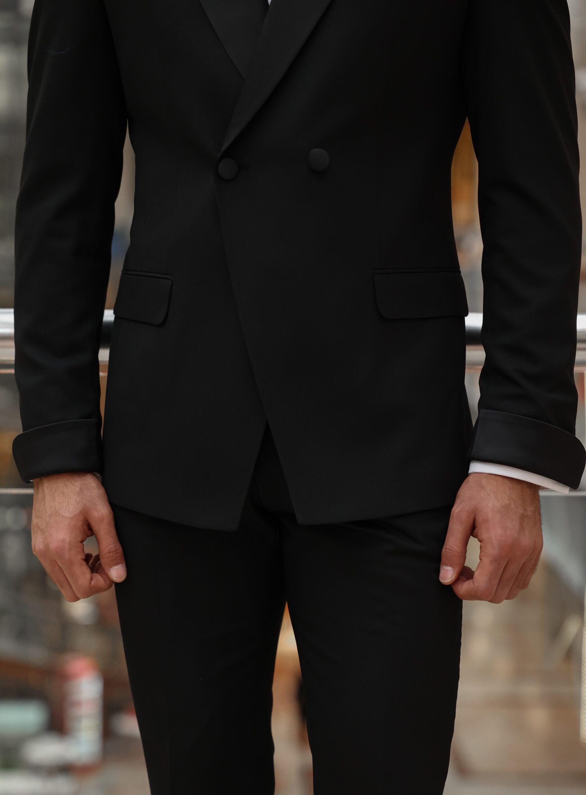 aesido 2 Pieces Business Peak Lapel Men's Suit For Wedding (Blazer+Pants）