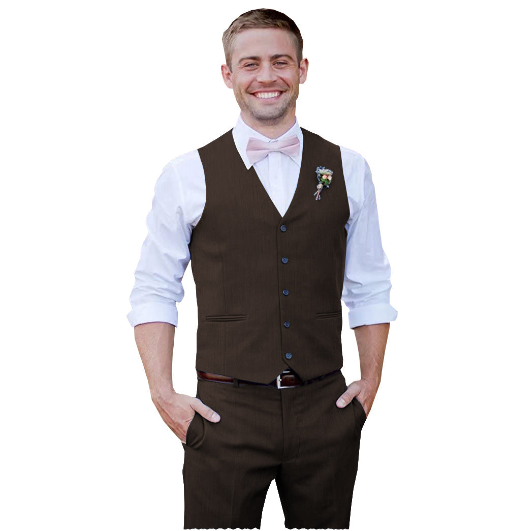 2 Pieces Casual Mens Suit Regular Fit Solidl Flat Blazer For Wedding Vest Pants Aesido