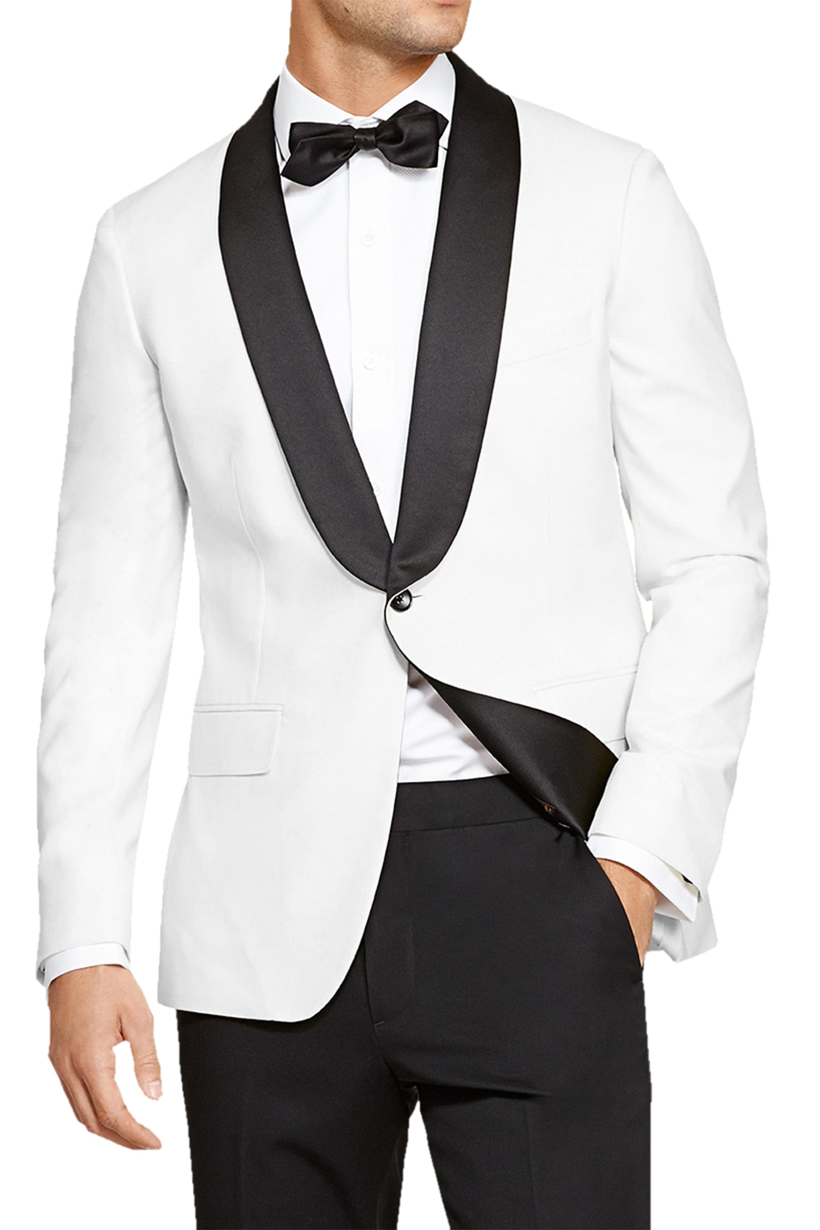 aesido 2 Pieces Fashion Shawl Lapel Men's Suit（Blazer+Pants）