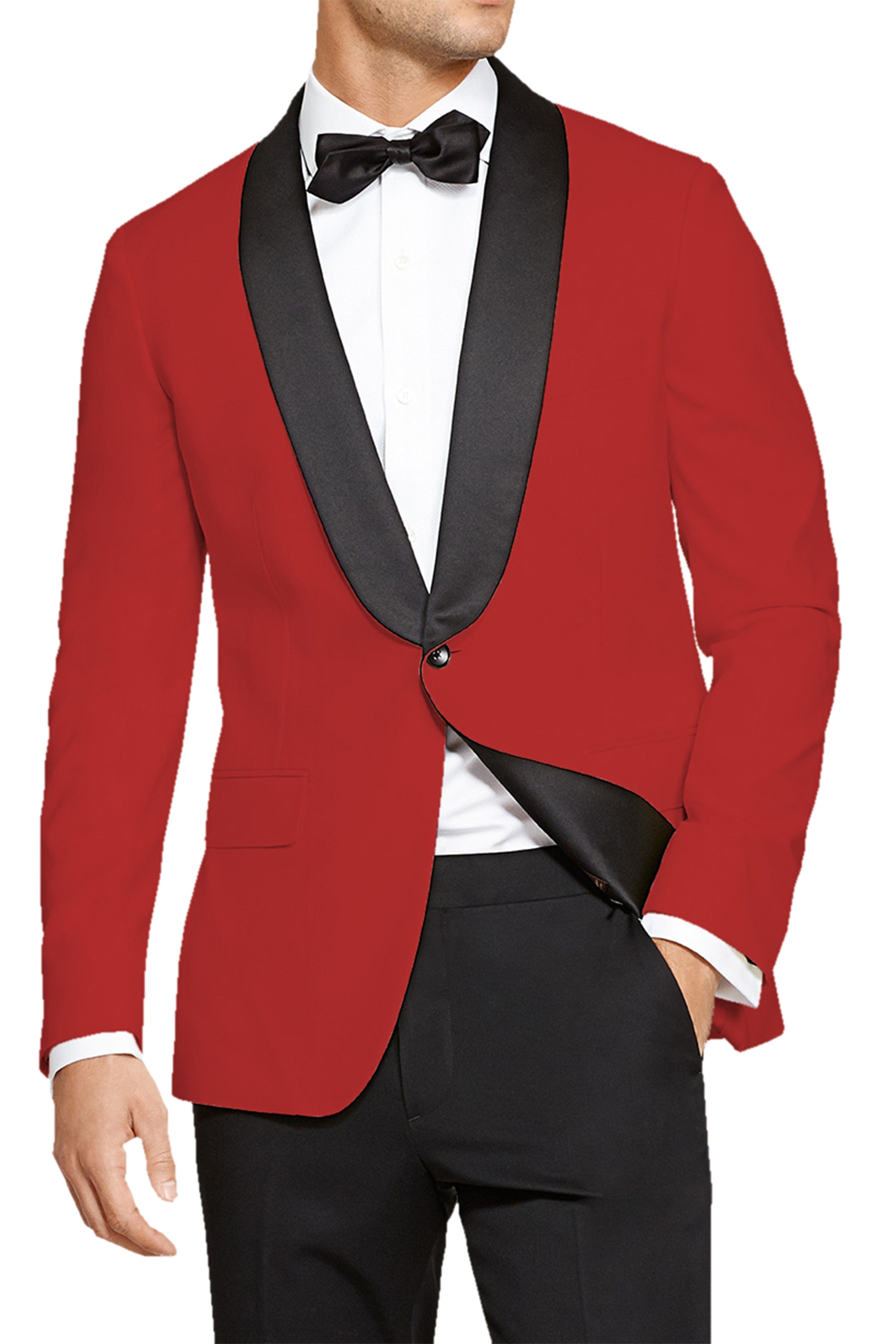 aesido 2 Pieces Fashion Shawl Lapel Men's Suit（Blazer+Pants）