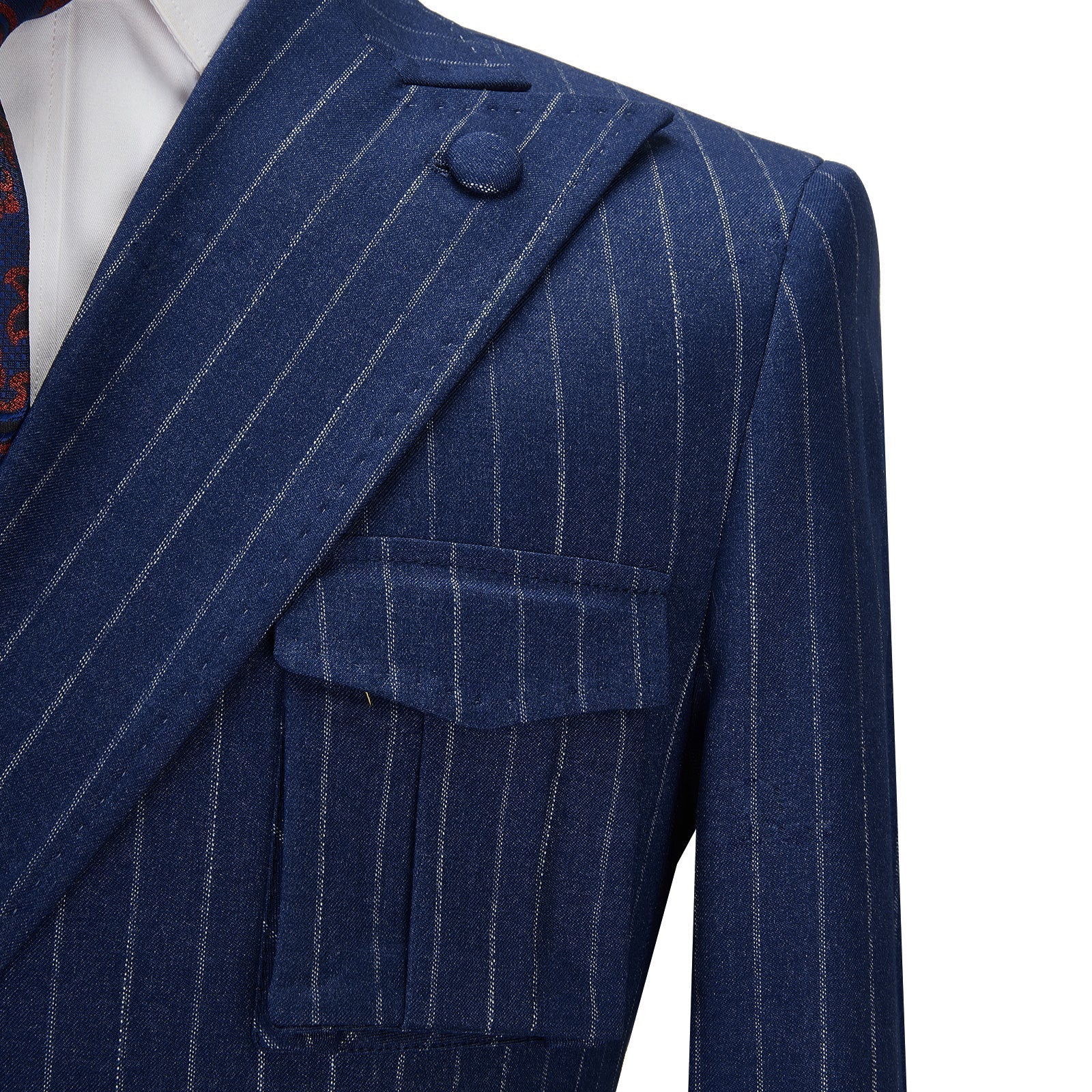 2 Pieces Single Button Peak Lapel Men Suit (Blazer+Pants) | Aesido
