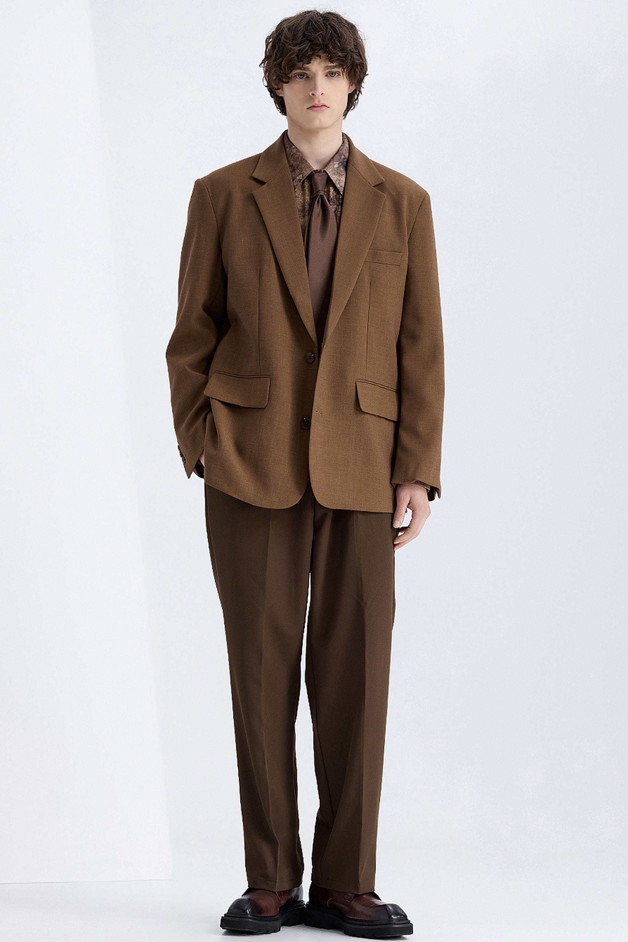 2025 New Spring Summer Retro Loose Casual Men Blazer
