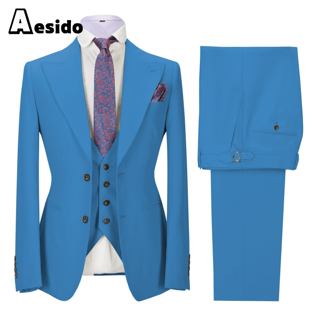 YOUTHUP Heren 3-delig pak formele zakelijke slim fit pakken 1 knoop solide blazer vest broek, Rood, M YOUTHUP Heren 3-delig pak formele zakelijke slim fit pakken 1 knoop solide blazer vest broek, Rood, M