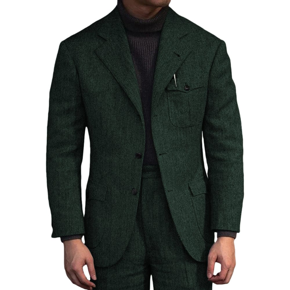 aesido Aesido 2 Piece Notch Lapel Single Breasted Men's Suit For Wedding (Blazer+Pants)