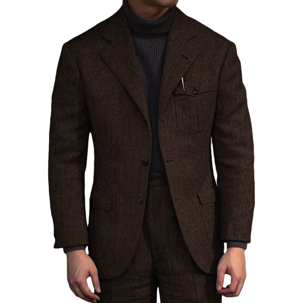 aesido Aesido 2 Piece Notch Lapel Single Breasted Men's Suit For Wedding (Blazer+Pants)