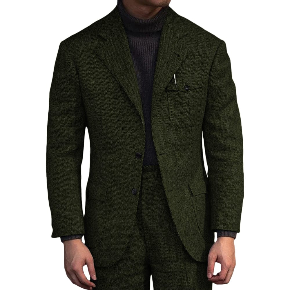 aesido Aesido 2 Piece Notch Lapel Single Breasted Men's Suit For Wedding (Blazer+Pants)