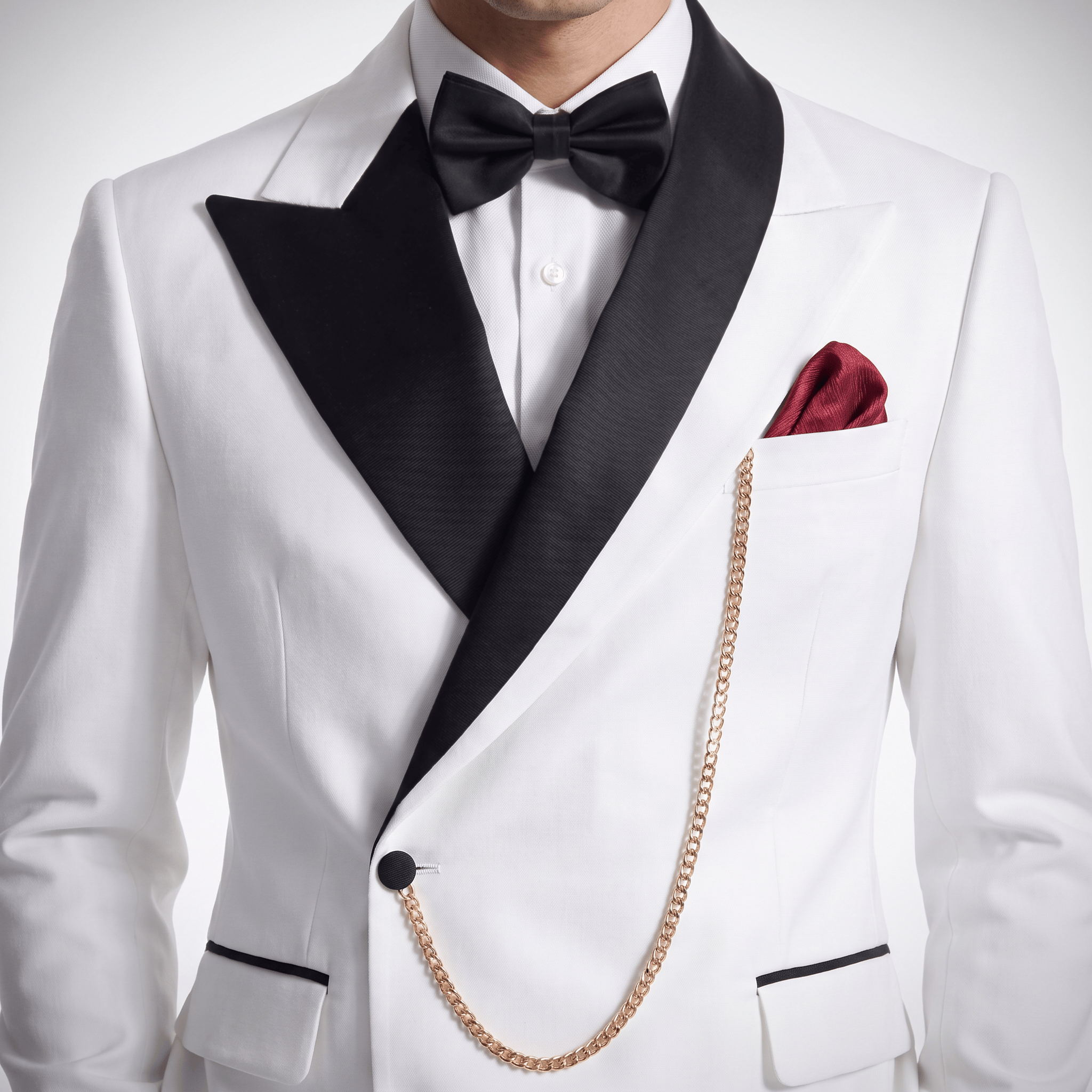 Aesido Aesido 2 Pieces Fashion Slim Peak Lapel Men's Suit (Blazer + Pants)