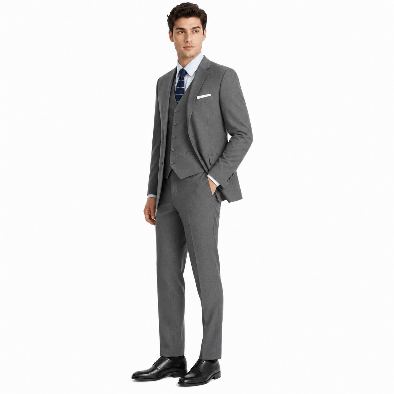 Aesido Aesido 3 Piece Single Breasted Men's Wedding Suit