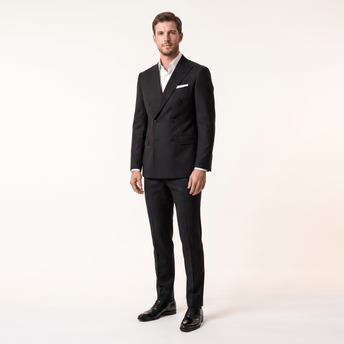 aesido Aesido Formal 2 Pieces Men’s Suit Slim Fit Flat Peak Lapel Tuxedos (Blazer+Pants)