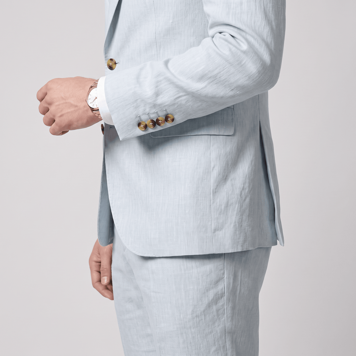 aesido Aesido Men's 2 Pieces Linen Notch Lapel Men’s Suits (Blazer + Pants)