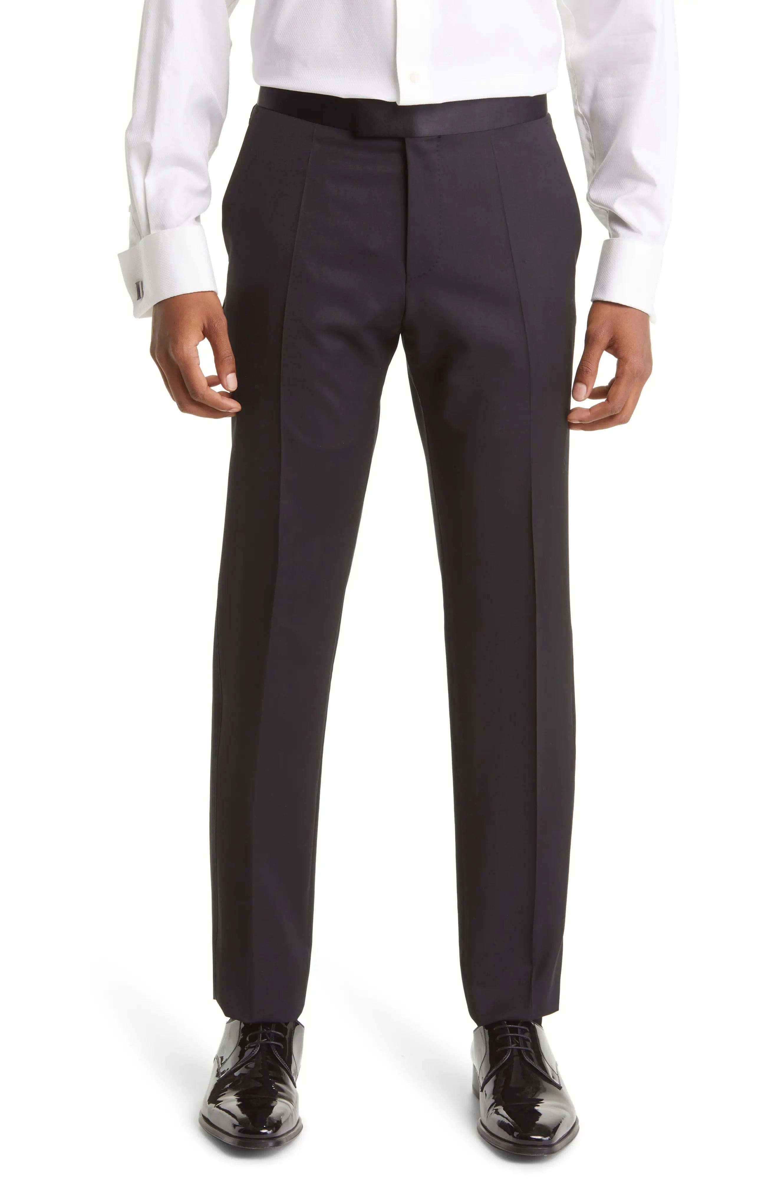 aesido Aesido Men's Black 2-Piece Suit with Satin Lapel – Blazer & Pants