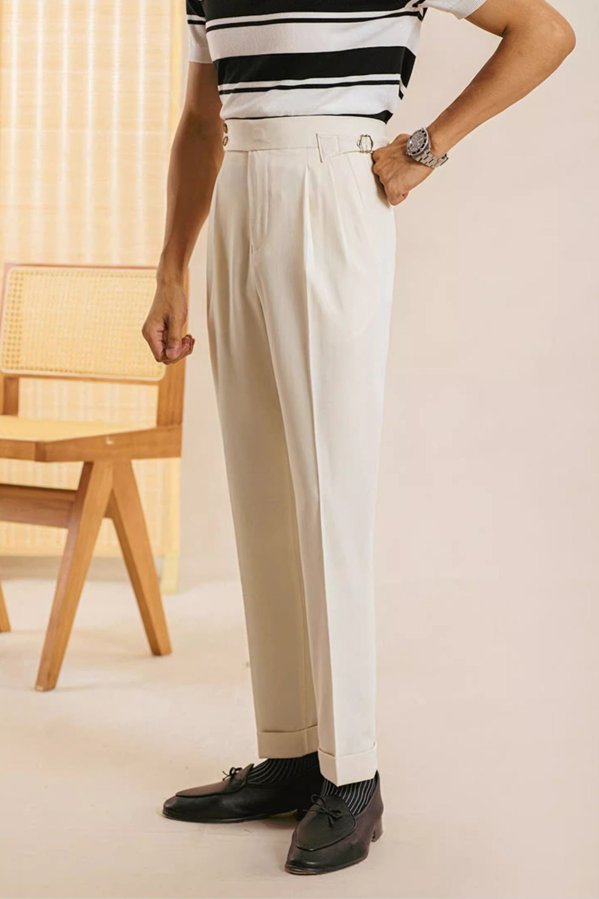 aesido Aesido Men's Business Slim Trousers