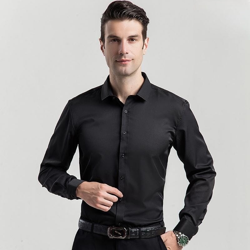 aesido Aesido Men's Business Solid Color Fashion Slim Fit Shirt
