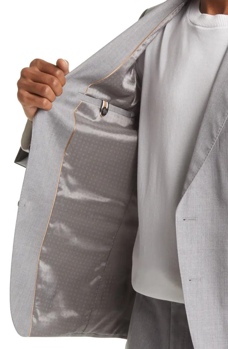 aesido Aesido Men's Silver 2-Piece Suit with Notch Lapel – Blazer & Pants