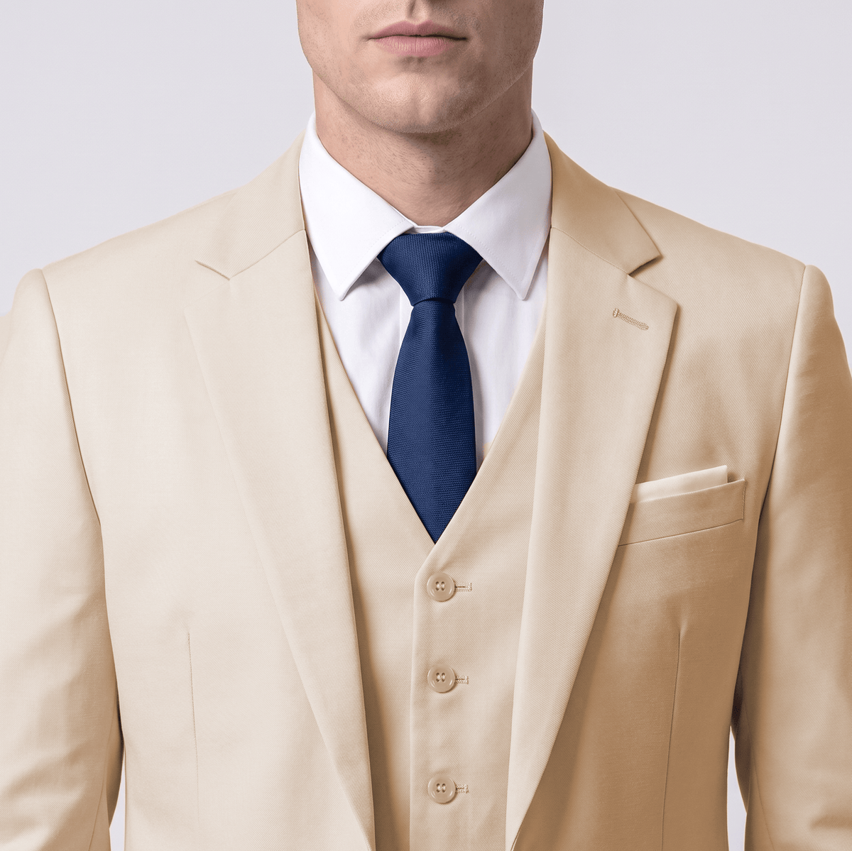 aesido Aesido Men's Suit 3 Piece Business Casual Flat Notch Lapel Mens Suit (Blazer+vest+Pants)