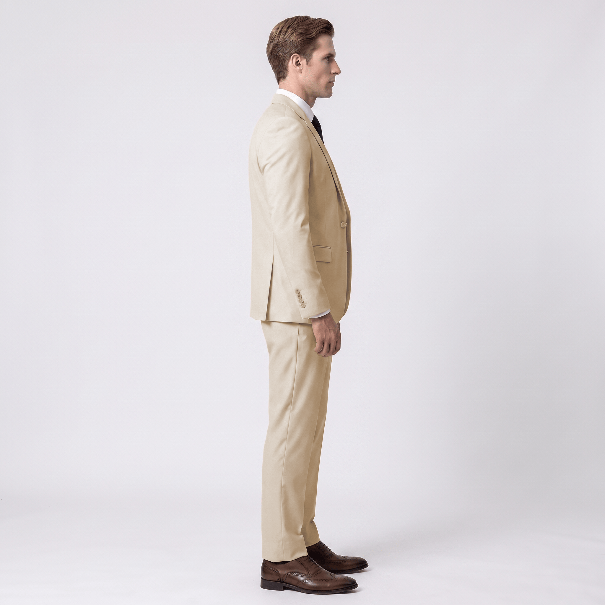 aesido Aesido Men's Suit 3 Piece Business Casual Flat Notch Lapel Mens Suit (Blazer+vest+Pants)