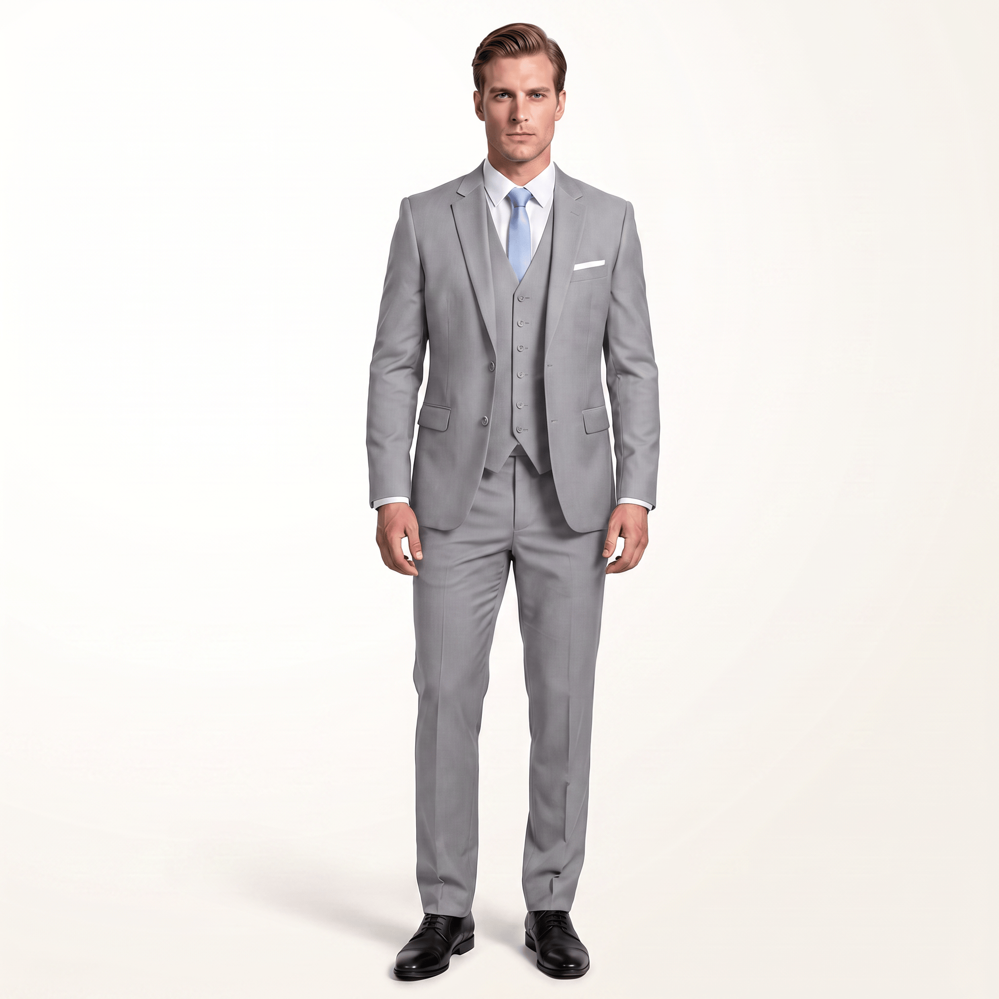 Aesido Aesido Men's Suit 3 Piece Business Casual Jacket For Wedding (Blazer+Vest+Pants)