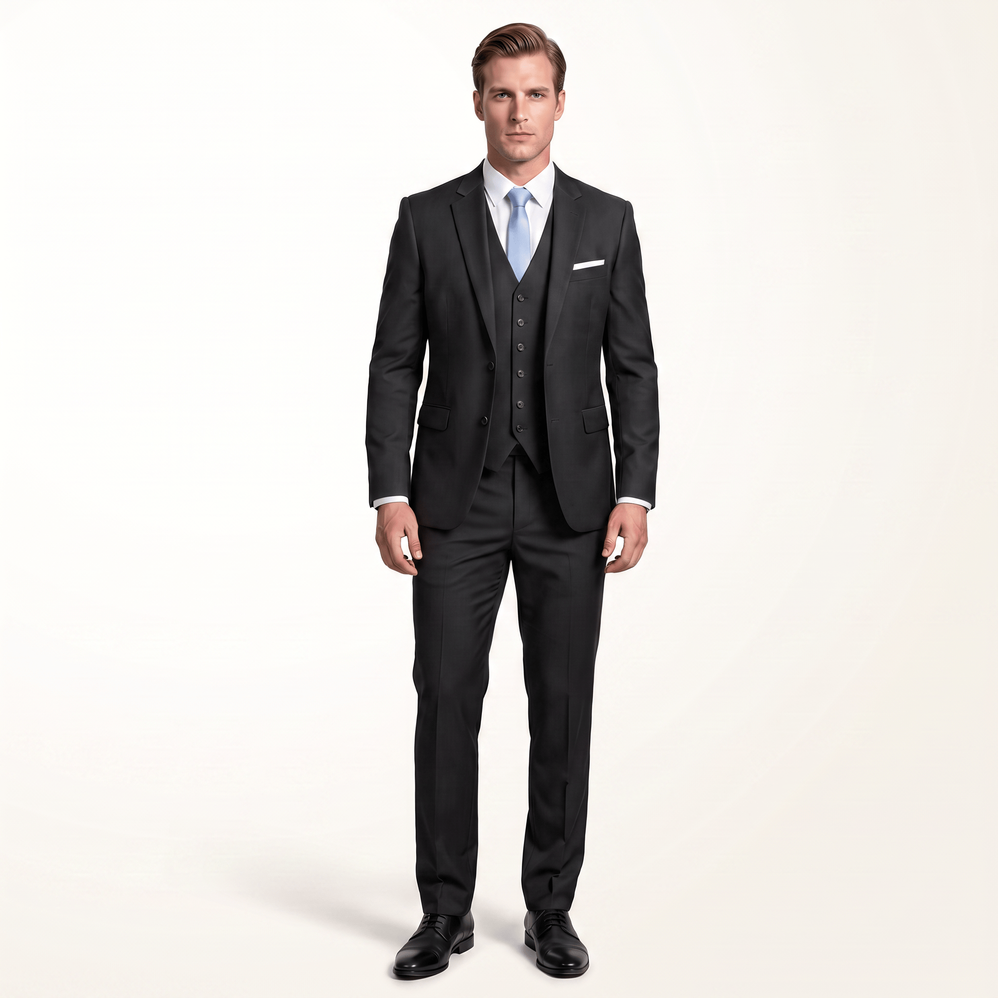 Aesido Aesido Men's Suit 3 Piece Business Casual Jacket For Wedding (Blazer+Vest+Pants)