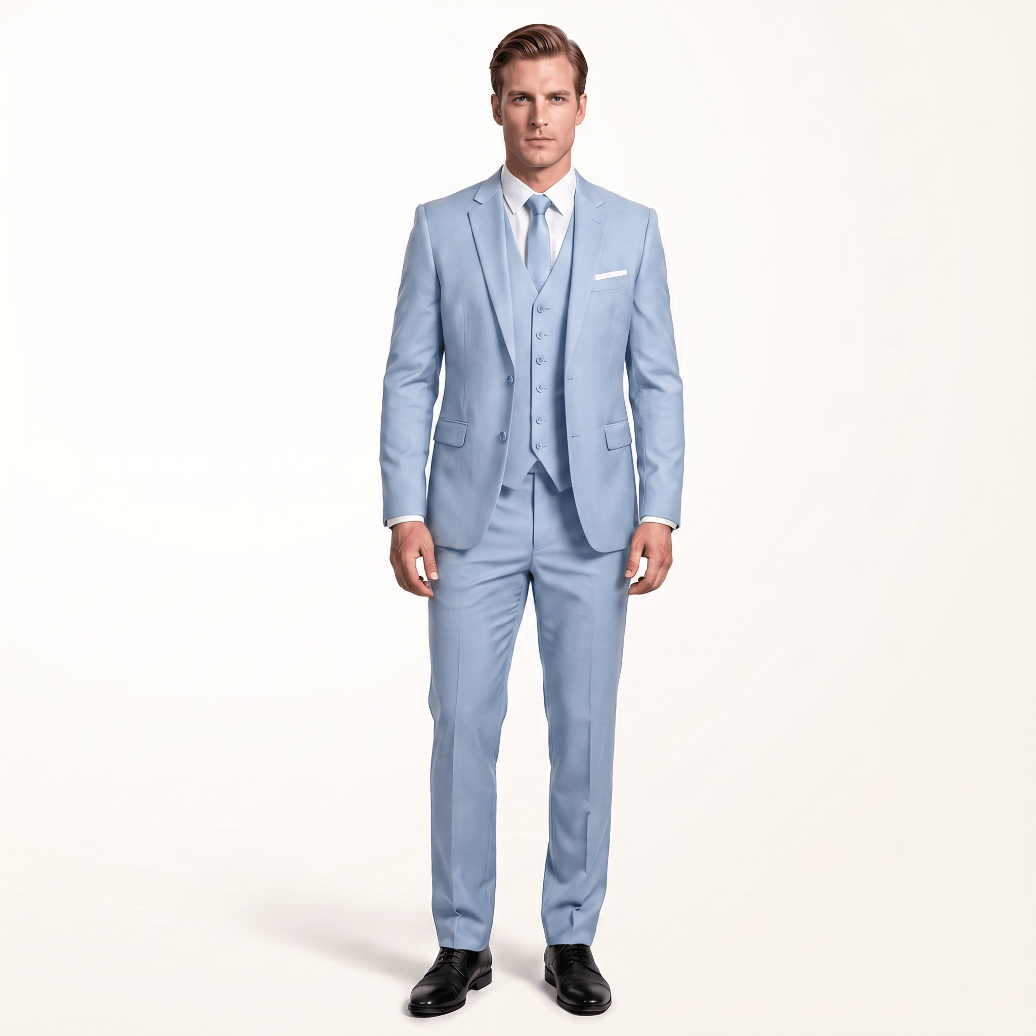 Aesido Aesido Men's Suit 3 Piece Business Casual Jacket For Wedding (Blazer+Vest+Pants)