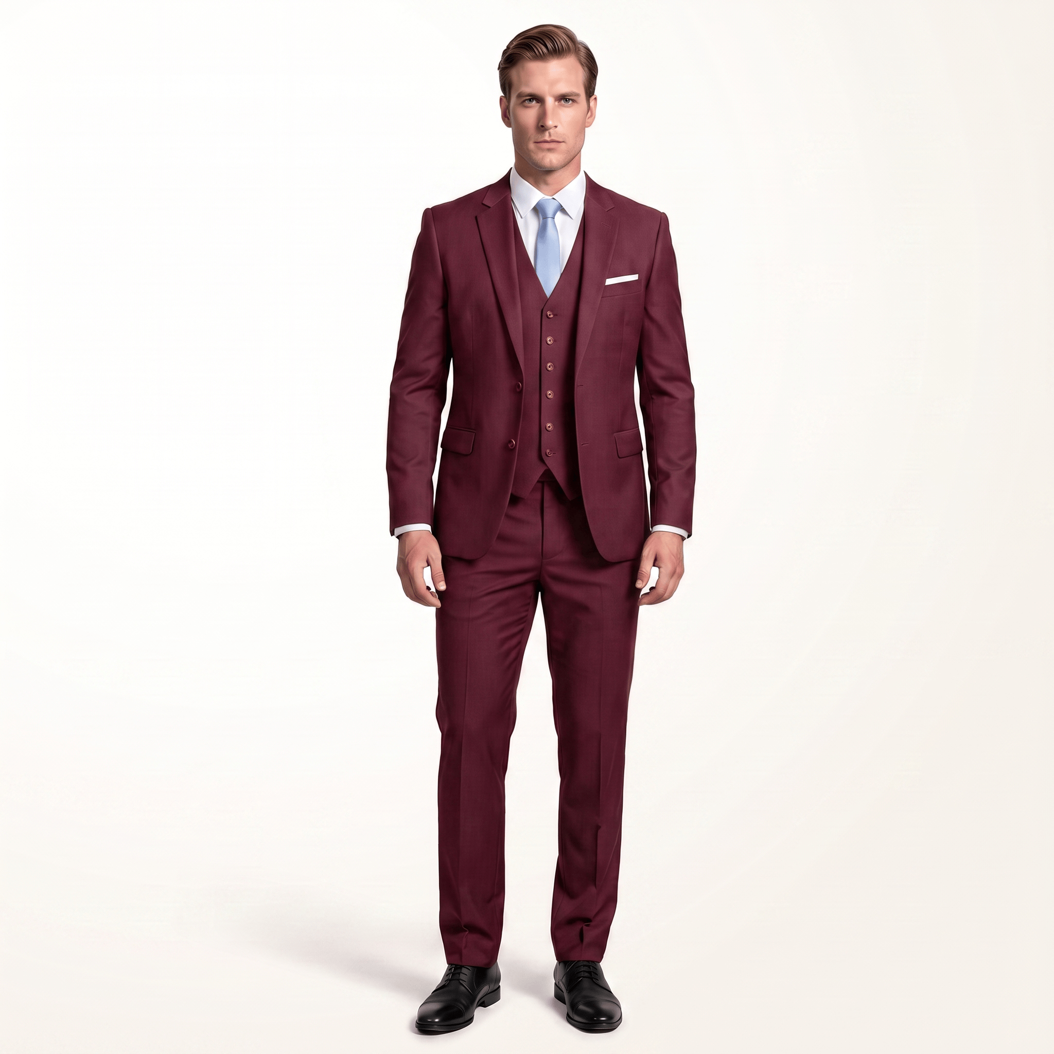 Aesido Aesido Men's Suit 3 Piece Business Casual Jacket For Wedding (Blazer+Vest+Pants)