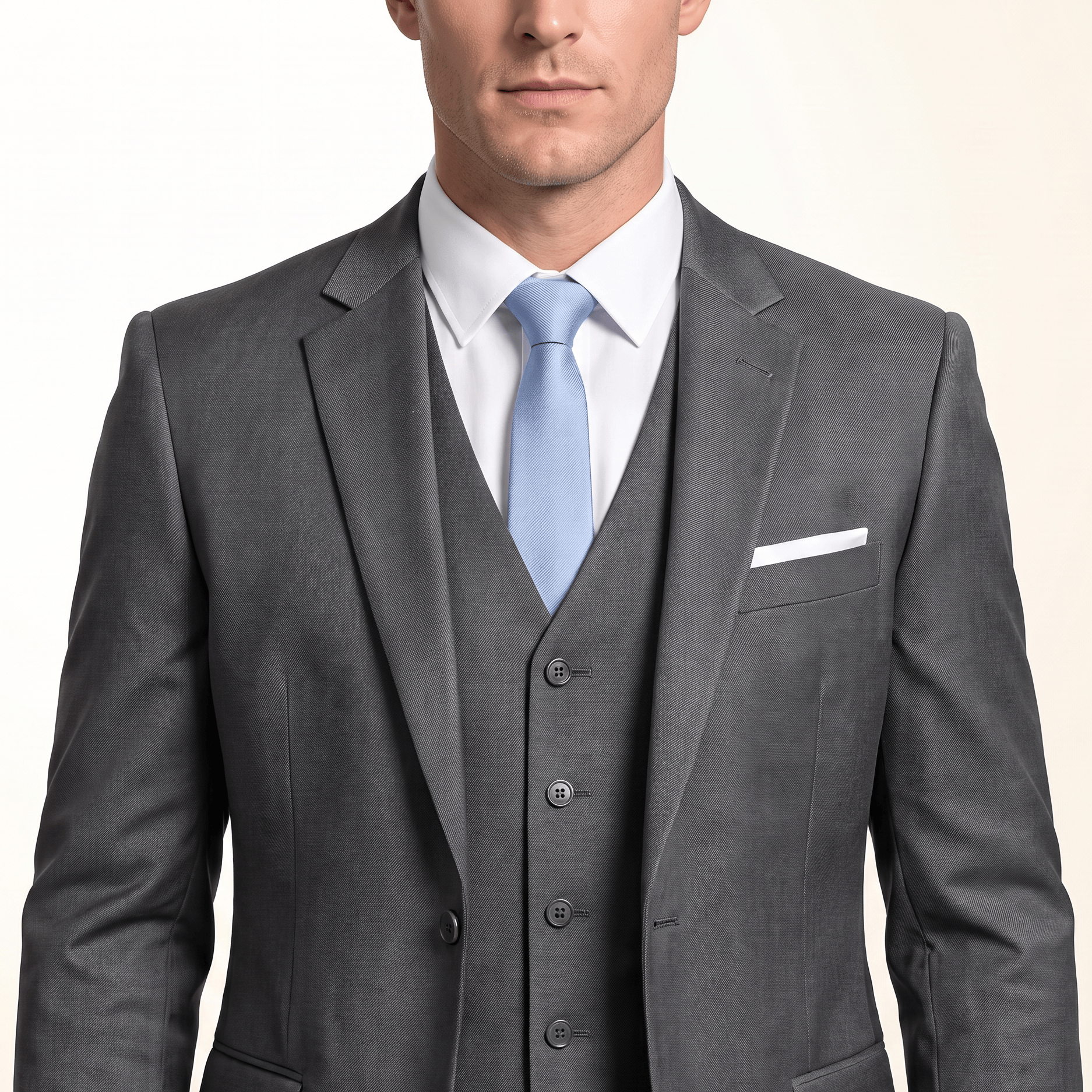 Aesido Aesido Men's Suit 3 Piece Business Casual Jacket For Wedding (Blazer+Vest+Pants)
