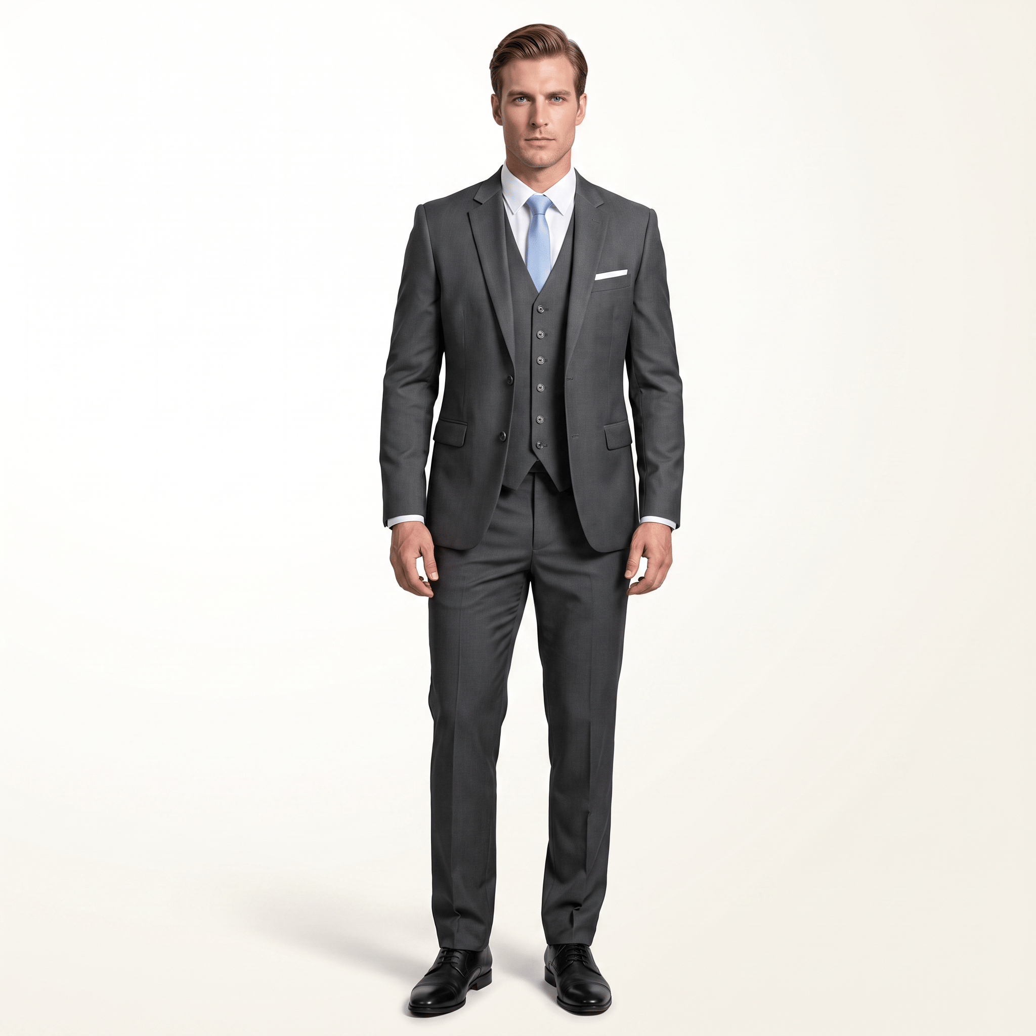 Aesido Aesido Men's Suit 3 Piece Business Casual Jacket For Wedding (Blazer+Vest+Pants)