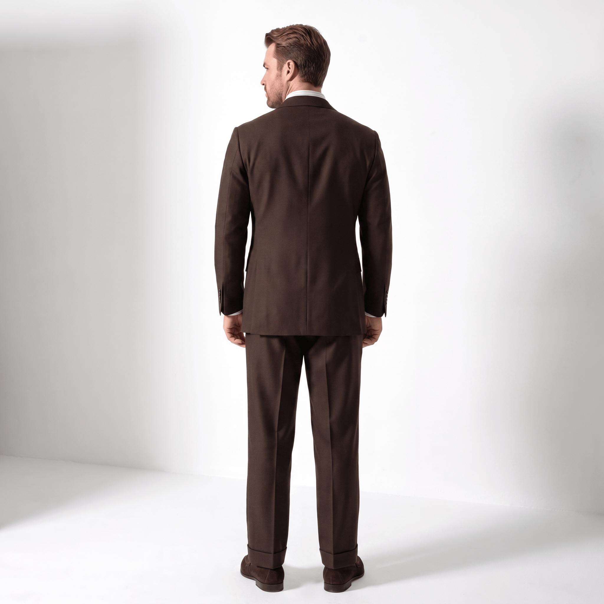 aesido Aesido Retro Business 2 Piece Peak Lapel Men's Suit (Blazer+Pants)