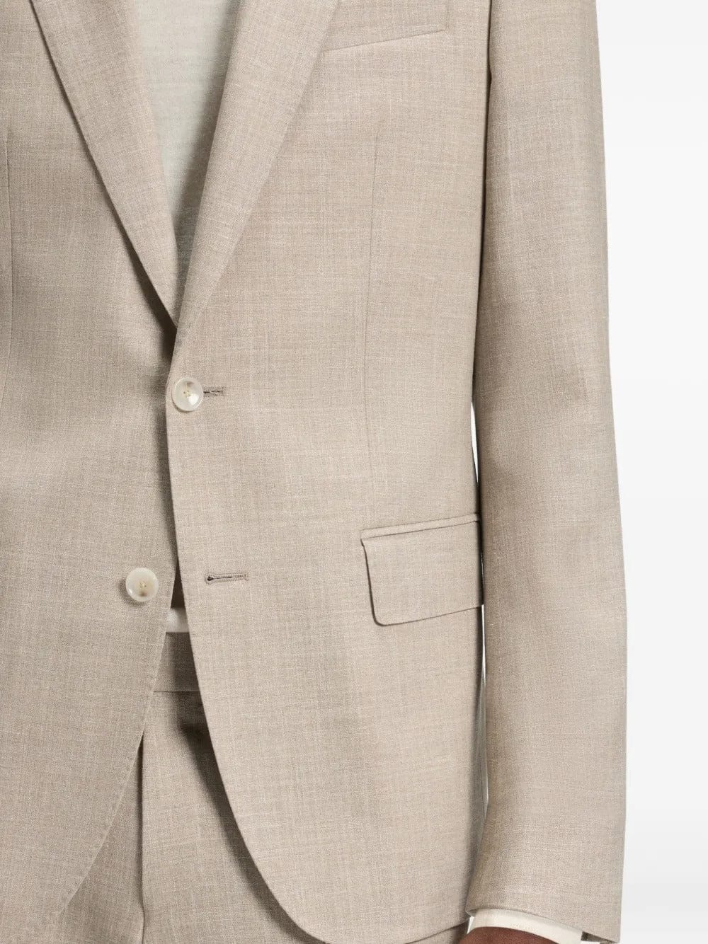 aesido Beige Men's 2-Piece Suit – Notch Lapel Blazer & Pants