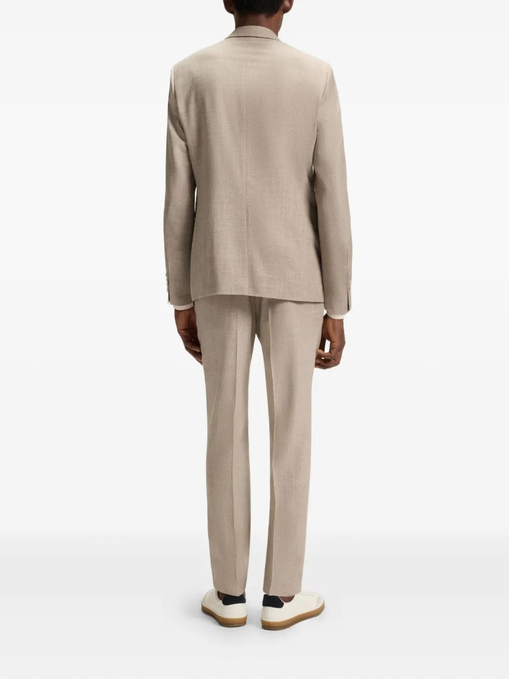 aesido Beige Men's 2-Piece Suit – Notch Lapel Blazer & Pants