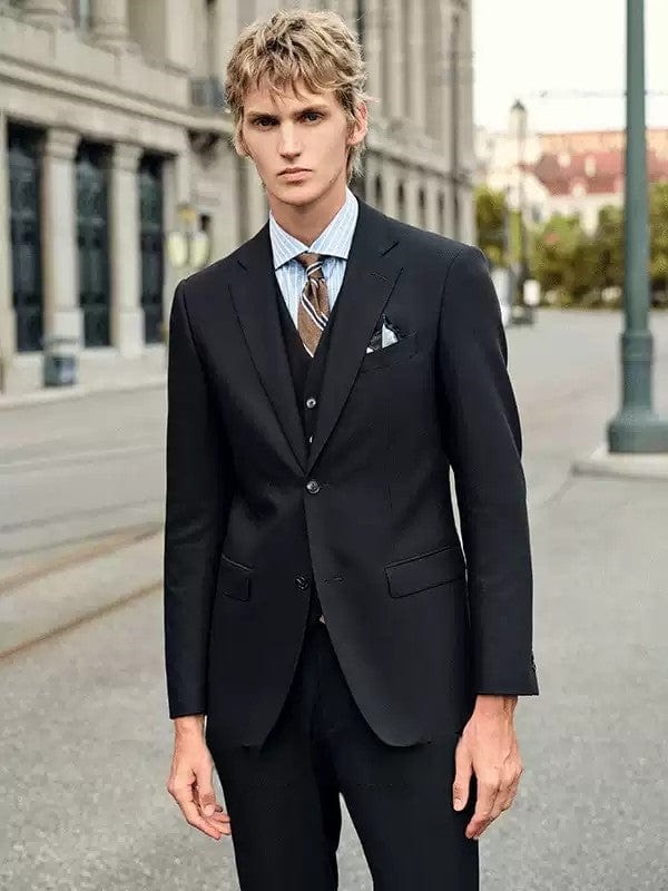 Black Mens Slim Fit Casual Suits Black Men's Classic Fashion