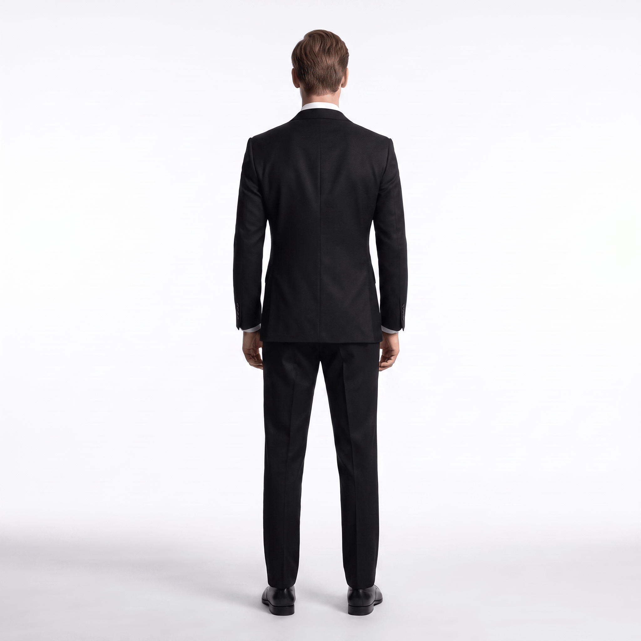 aesido Black Classic Men’s 3-Piece Suit – Peak Lapel Blazer, Vest & Pants
