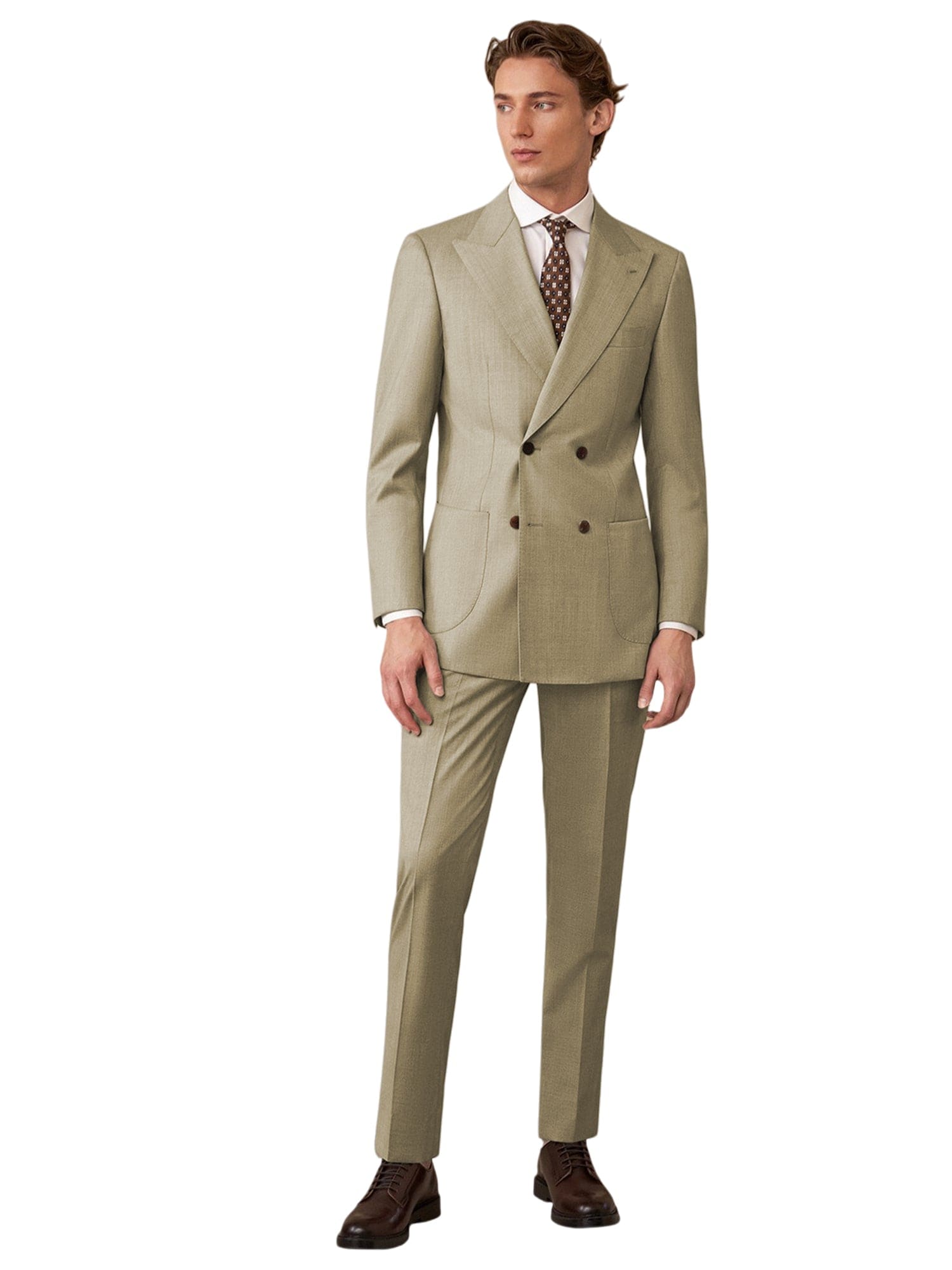 aesido Black Double Breasted Men’s Suit 2-Piece Blazer and Pants