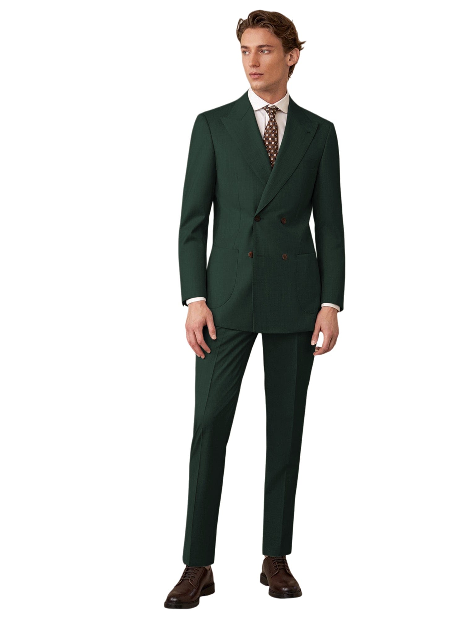 aesido Black Double Breasted Men’s Suit 2-Piece Blazer and Pants