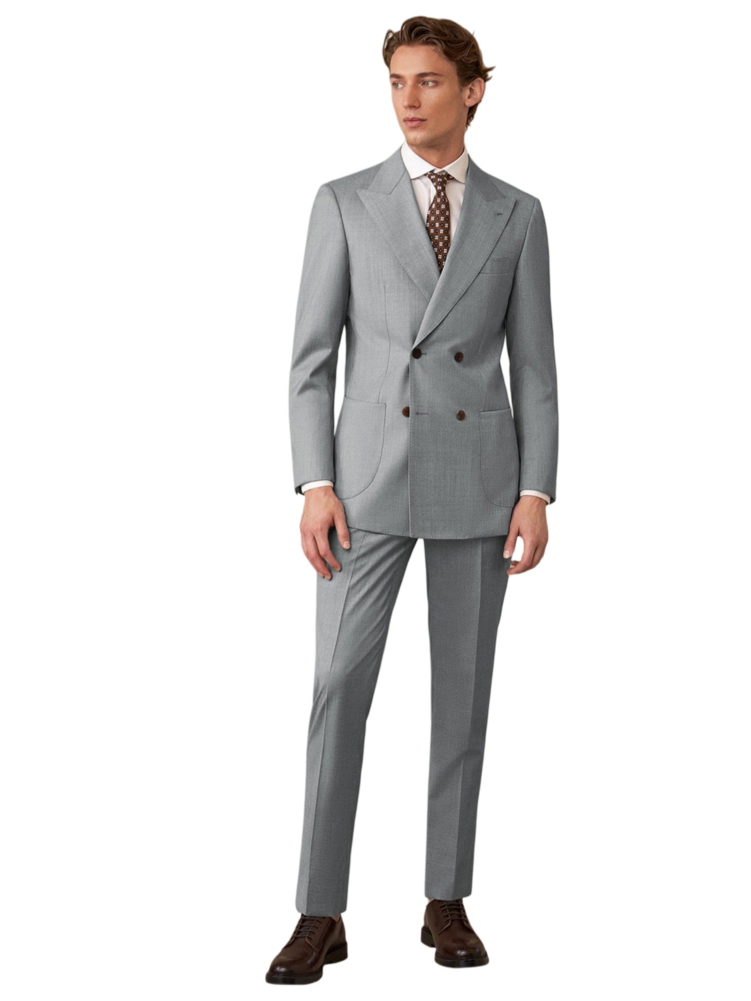 aesido Black Double Breasted Men’s Suit 2-Piece Blazer and Pants