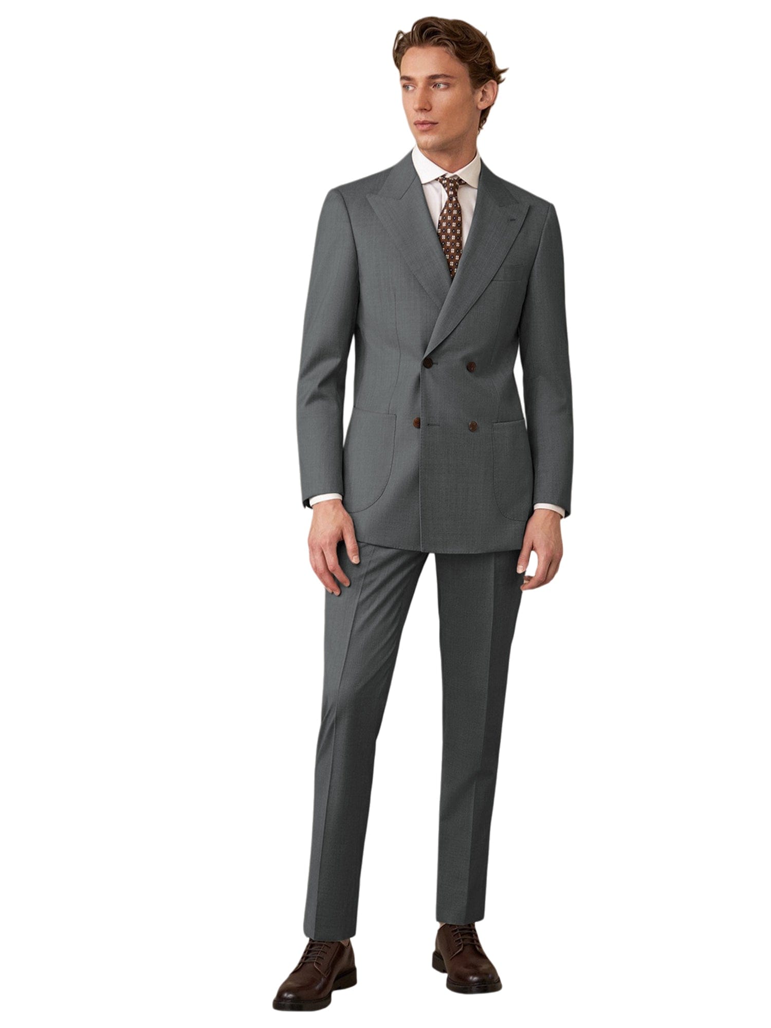 aesido Black Double Breasted Men’s Suit 2-Piece Blazer and Pants