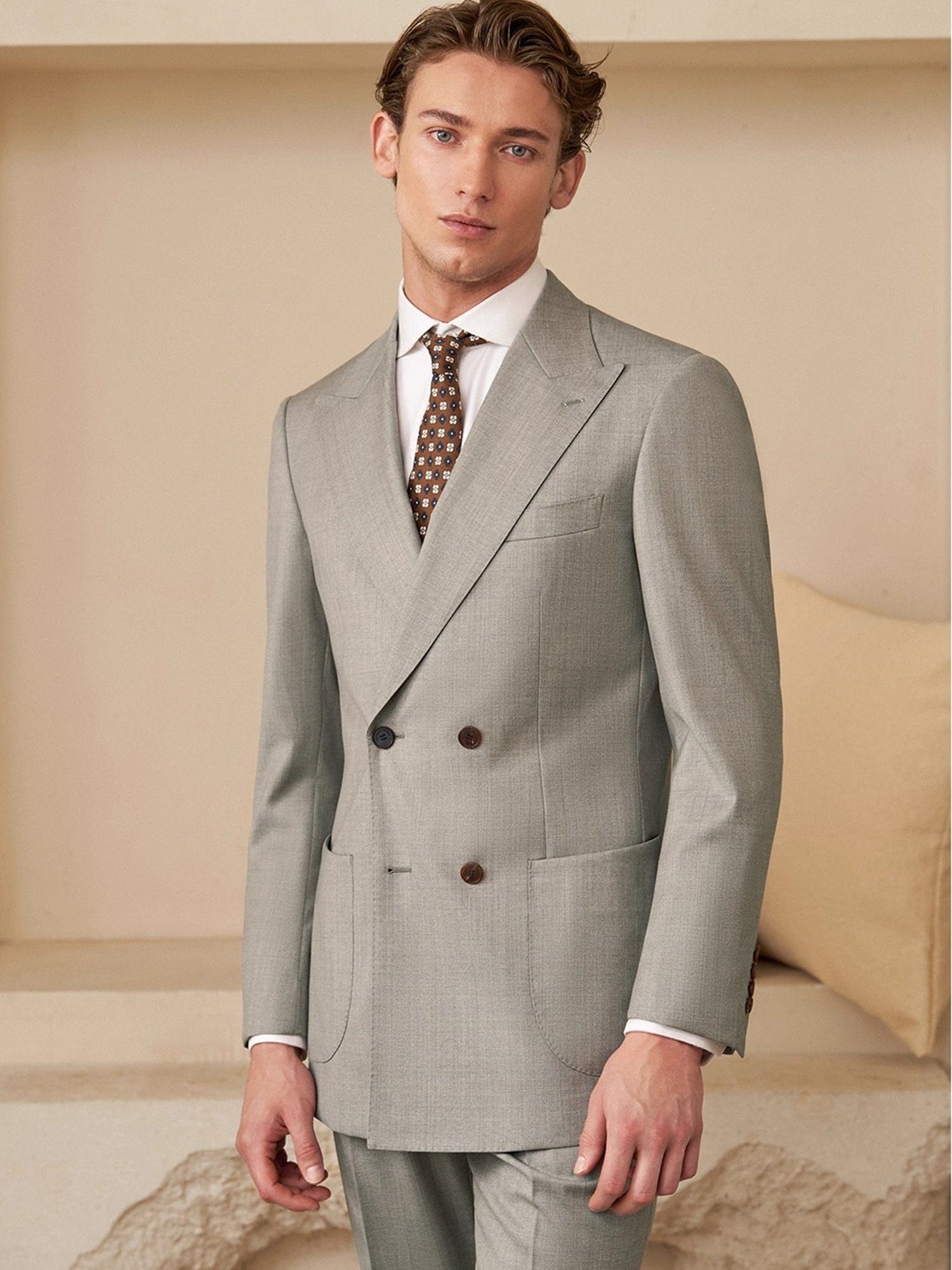 aesido Black Double Breasted Men’s Suit 2-Piece Blazer and Pants