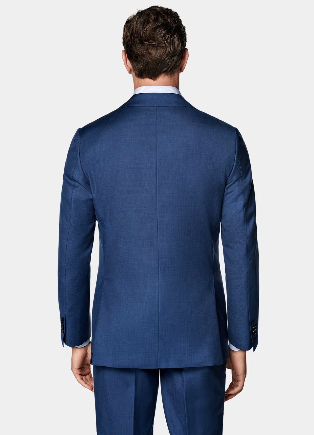 aesido Blue Men Suit 2 Piece Business Slim Banquet Dress (Blazer+Pants)
