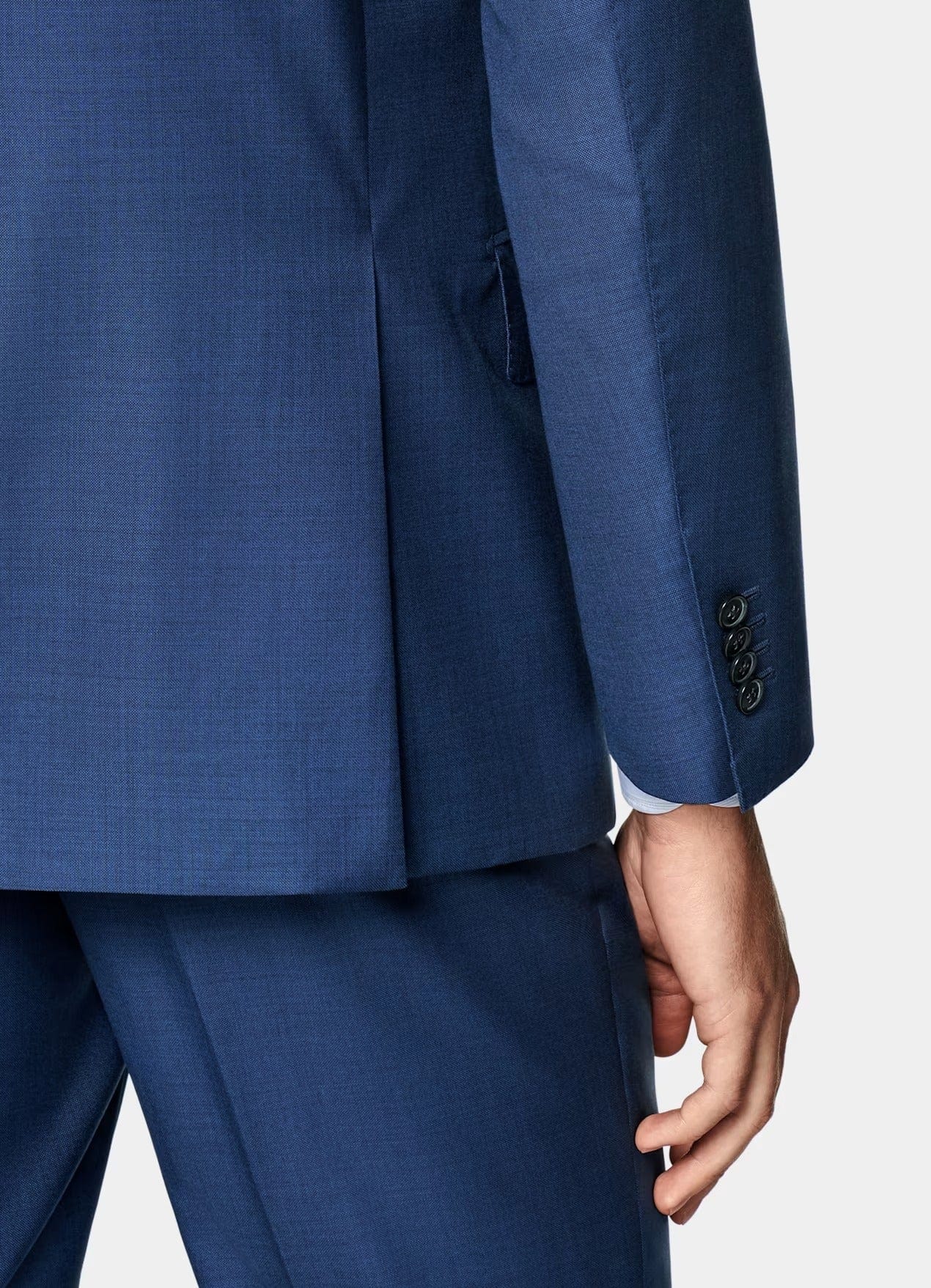 aesido Blue Men Suit 2 Piece Business Slim Banquet Dress (Blazer+Pants)