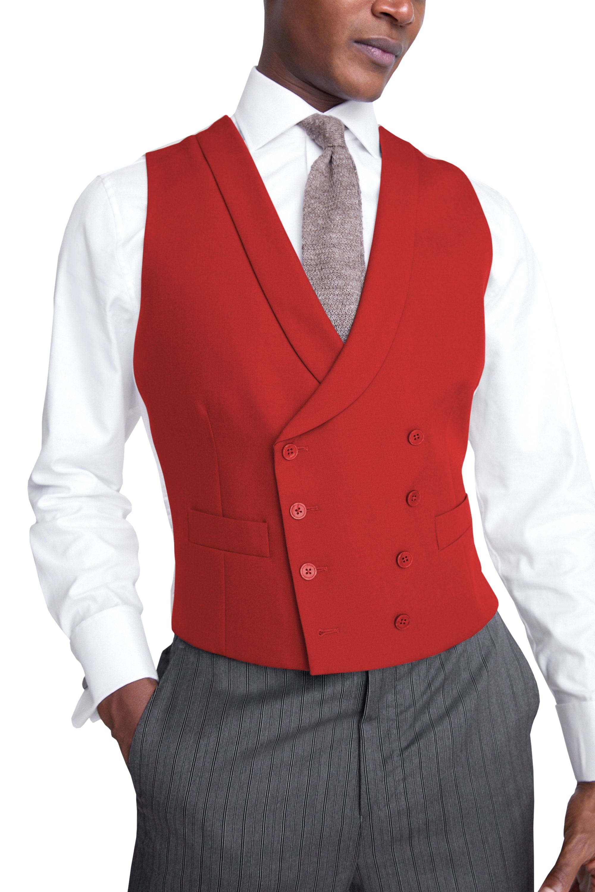 Waistcoat Men Mens Wool One Button Shawl Tuxedo With Double