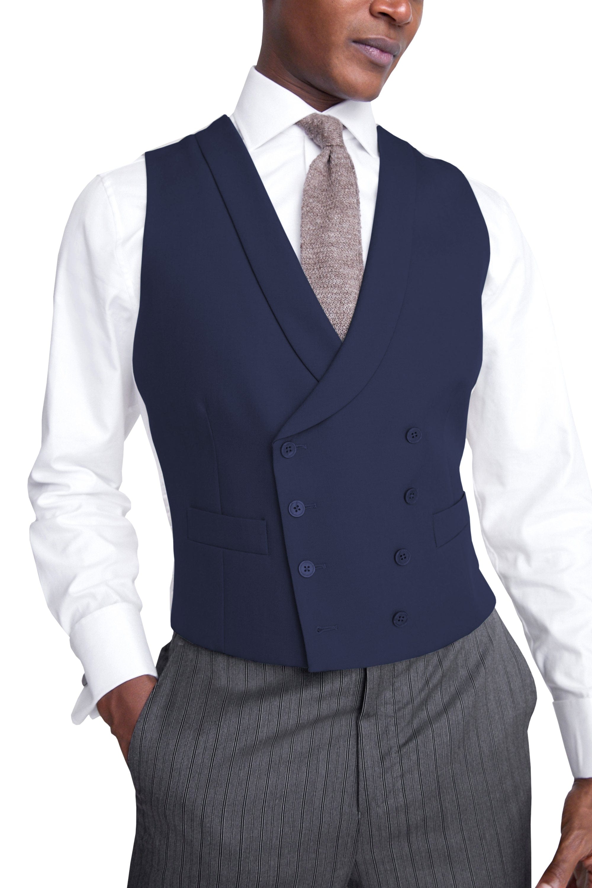 Waistcoat Men Mens Wool One Button Shawl Tuxedo With Double
