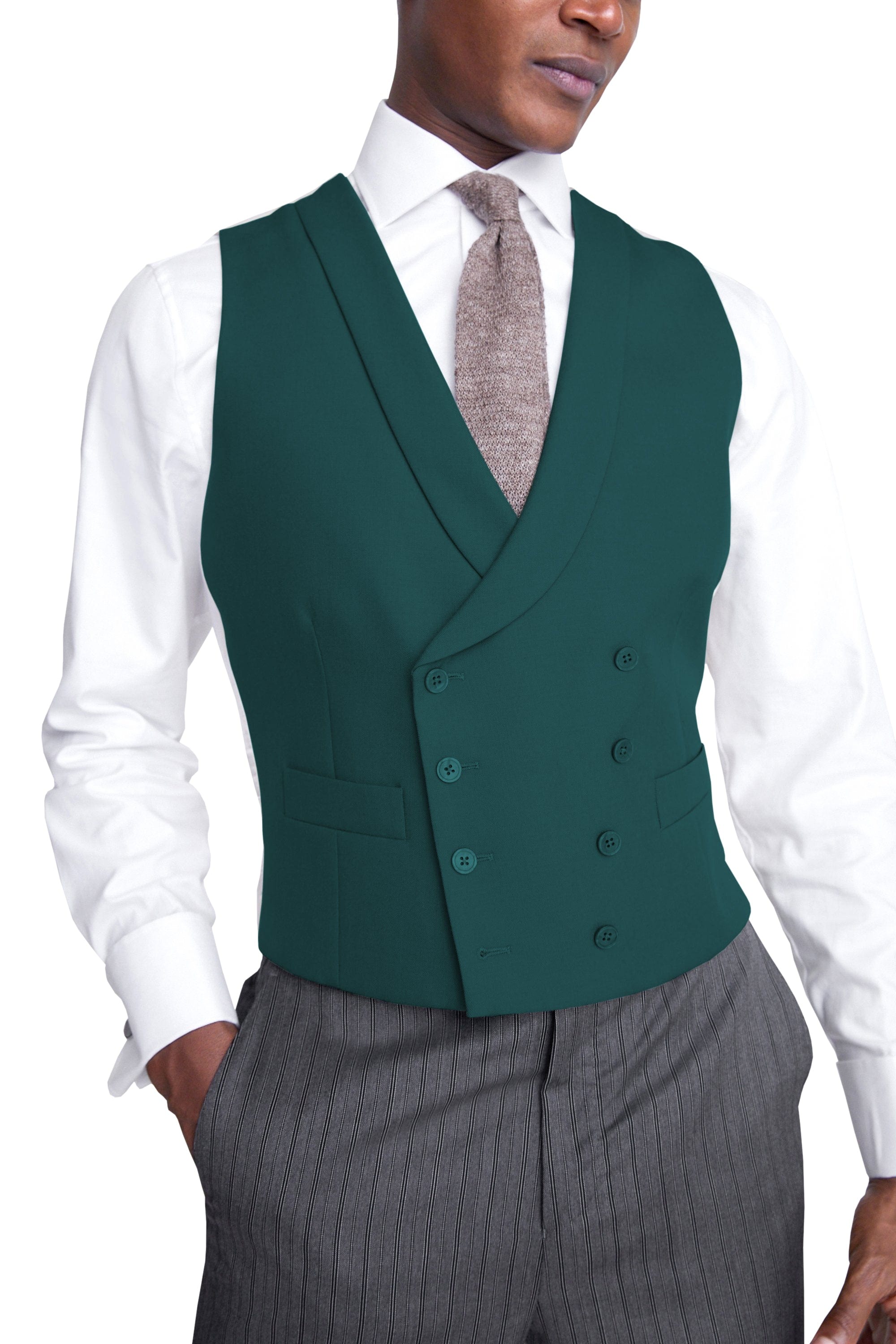 Double Breasted Shawl Lapel Suit Vest