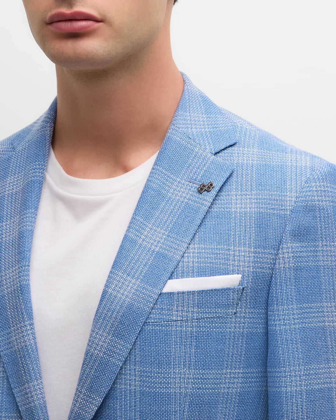 Mens Two Button Notch Lapel Blazer Sapphire main image 1