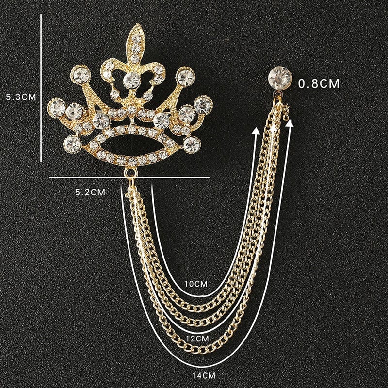 aesido Chic Chain Brooch for Blazer – Trendy Suit Accessory