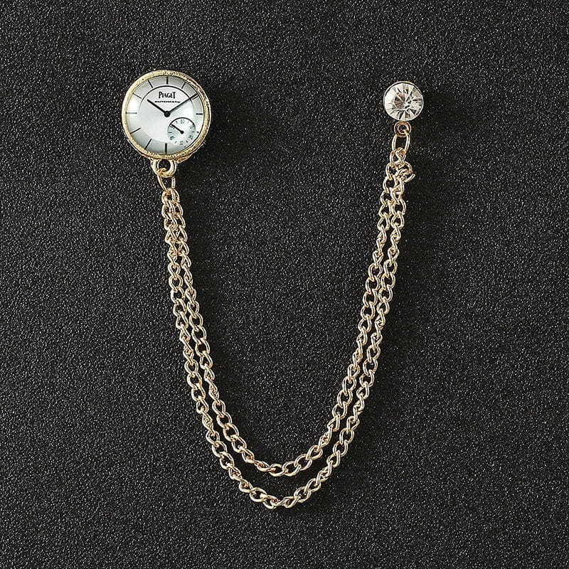 aesido Chic Chain Brooch for Blazer – Trendy Suit Accessory