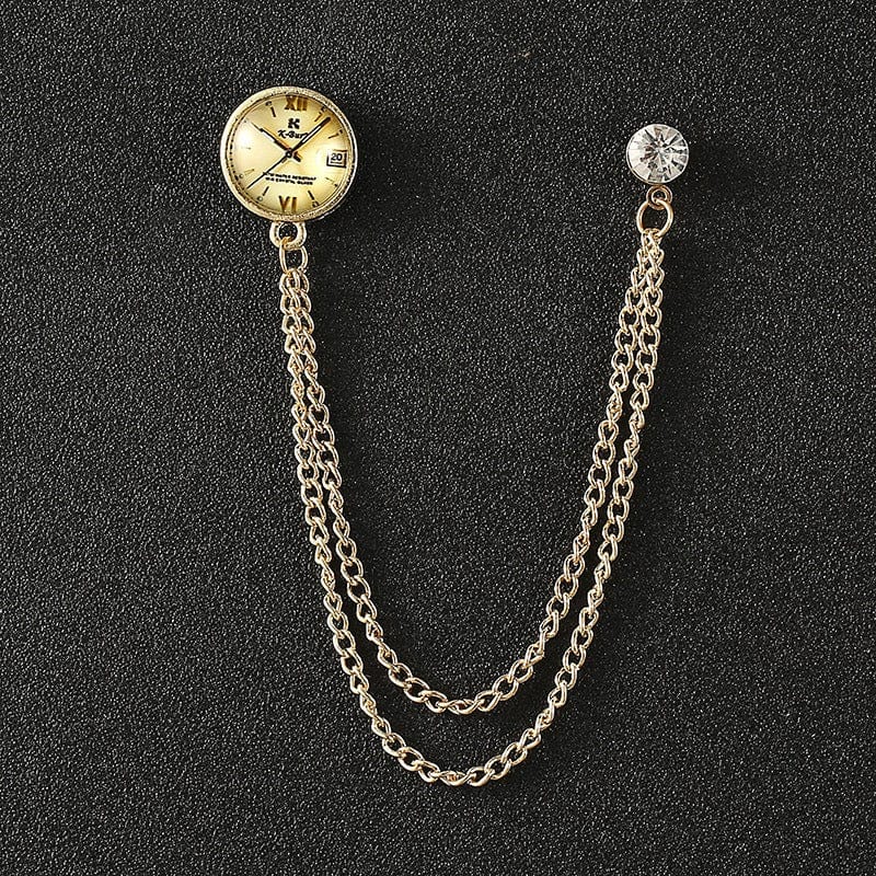 aesido Chic Chain Brooch for Blazer – Trendy Suit Accessory